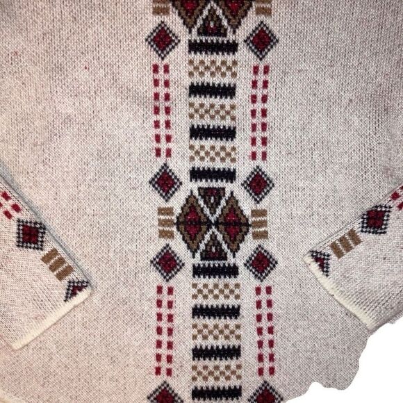Townsen Size Medium Boho Tribal Aztec Printed Lightweight Sweater Cashmere Blend - Picture 3 of 4